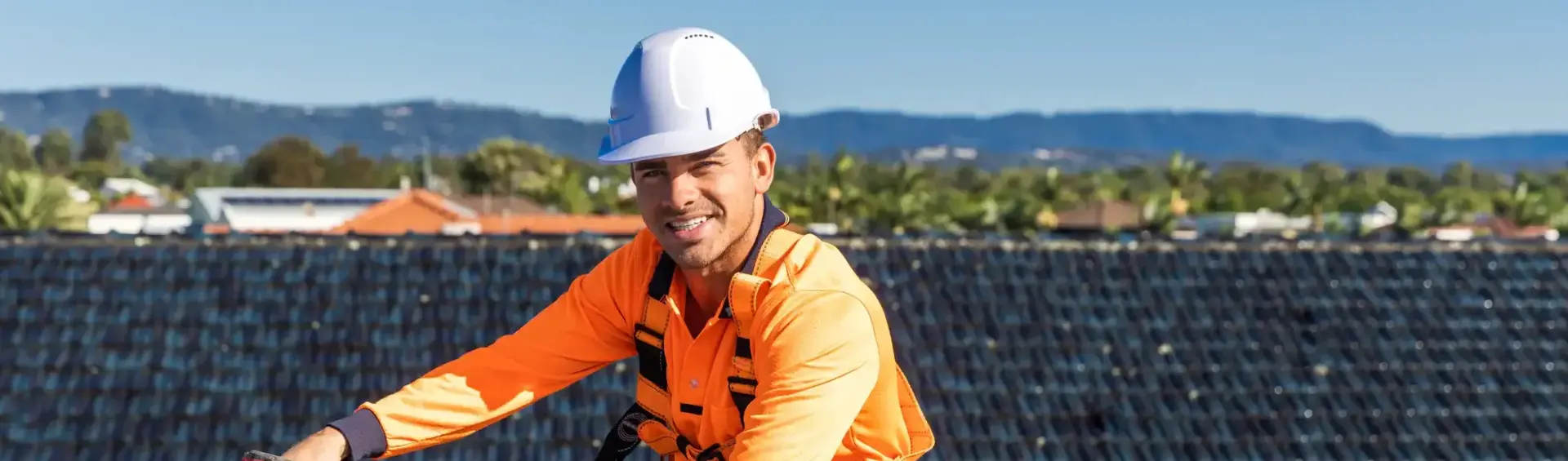 Solar Installer on roof