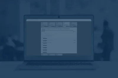 Laptop displaying a training module for electrical work and competency development activities in electrotechnology.